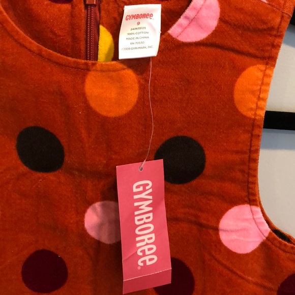 New Gymboree Mod Polka Dot Dress / Jumper Sz 9 - Picture 3 of 4